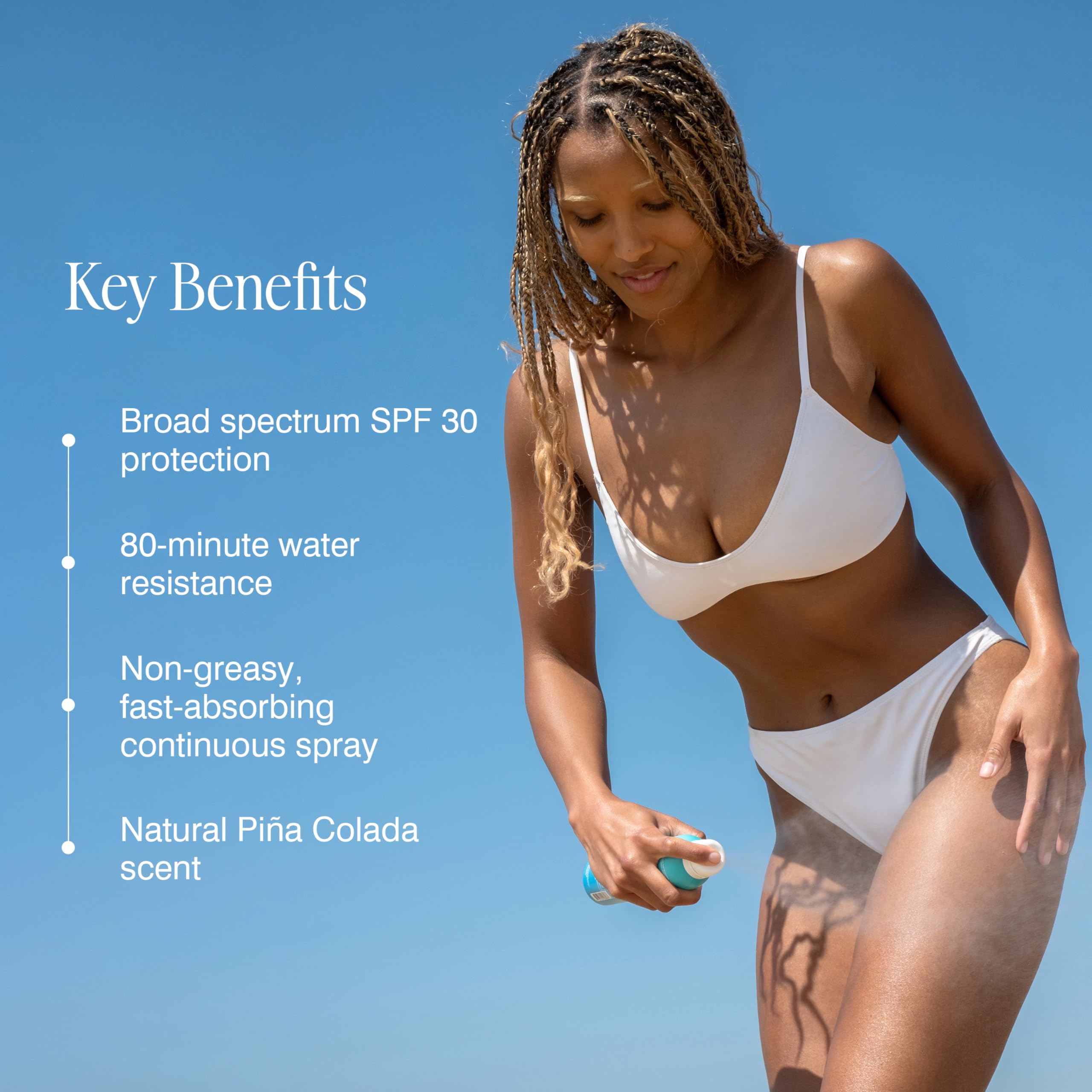 COOLA Piña Colada spray with antioxidants protecting skin during sun