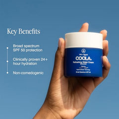 COOLA Bluescreen technology illustration suggests protection from HEV light.