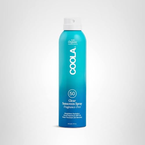 COOLA clear spray dries invisibly for seamless wear
