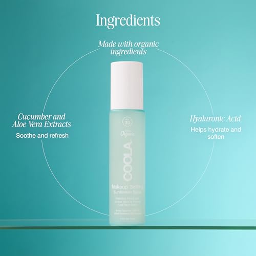 COOLA cucumber and aloe vera refreshes and soothes skin under makeup
