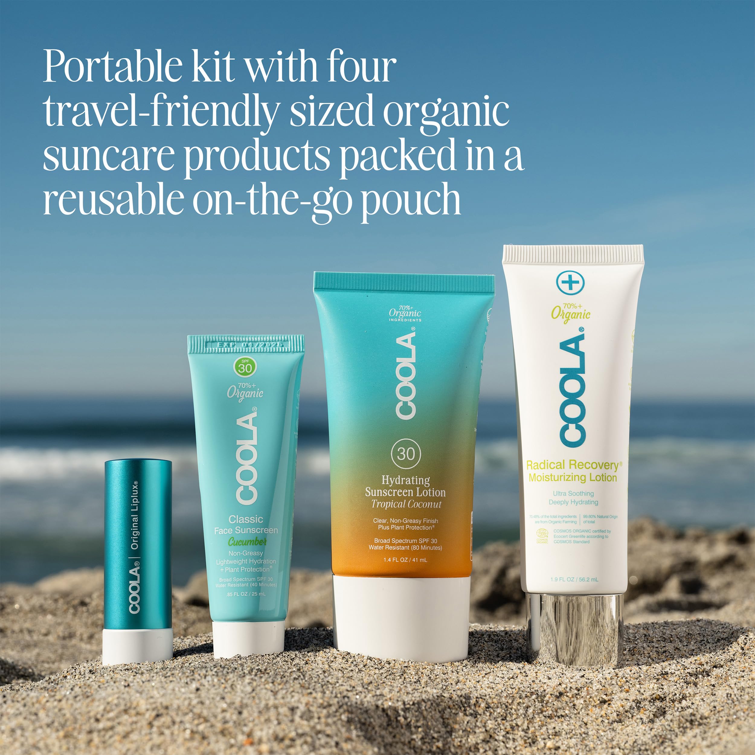 COOLA Cucumber Face sunscreen lotion provides refreshing SPF 30 protection for daytime routines.