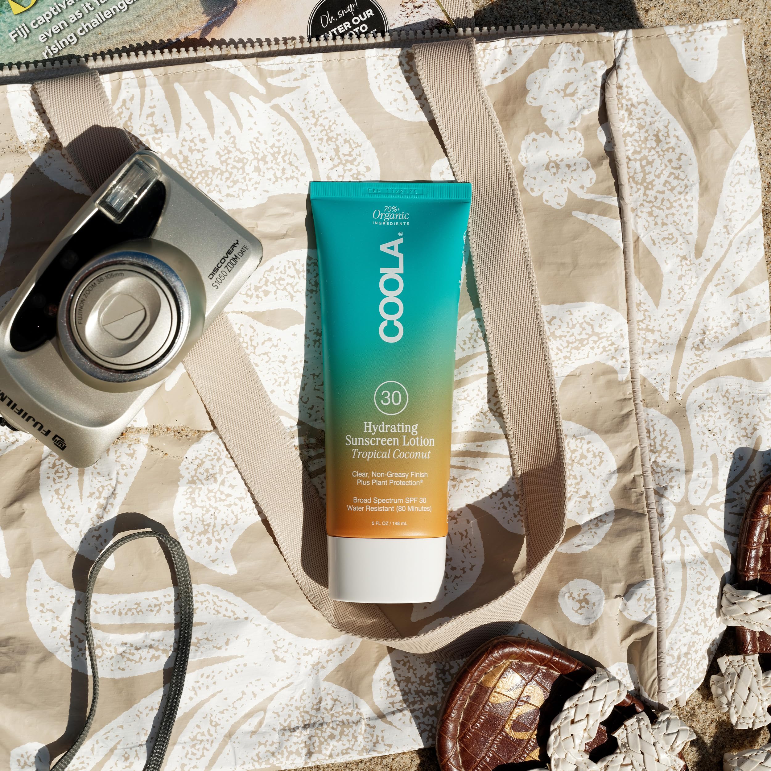 COOLA daily-use sunscreen body lotion delivers light, moisturizer-like feel.
