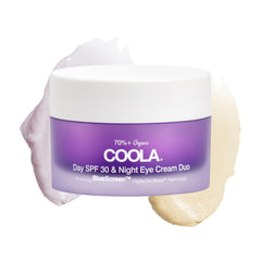 COOLA day eye cream with SPF 30 protects skin during daylight and reduces visible dark circles.
