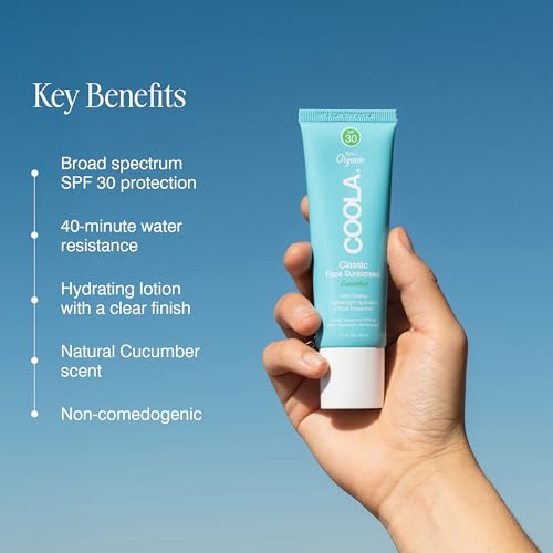 COOLA sunscreen applied to the face for daily protection