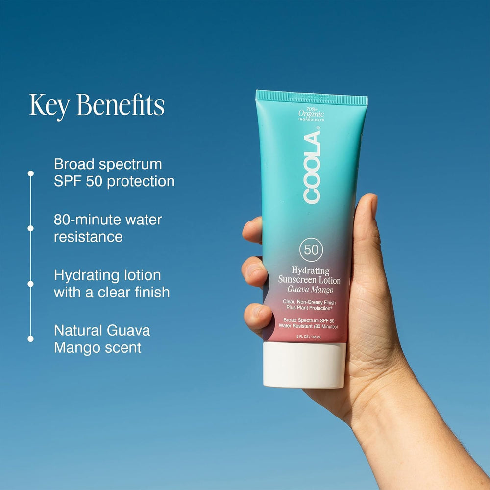 COOLA antioxidant-rich plant protection hydrates and supports the skin barrier.