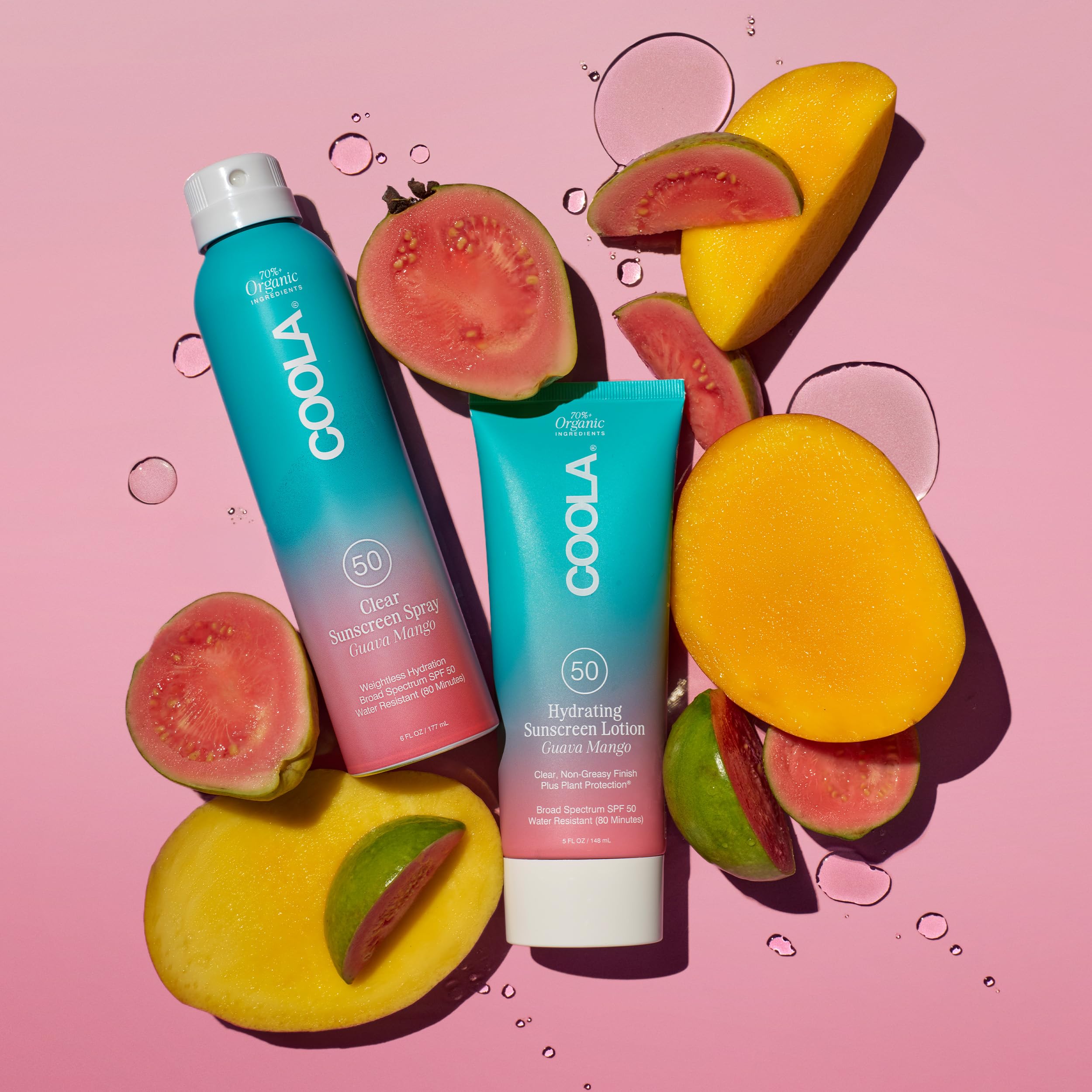 COOLA natural guava mango scent enhances daily sun care routine.
