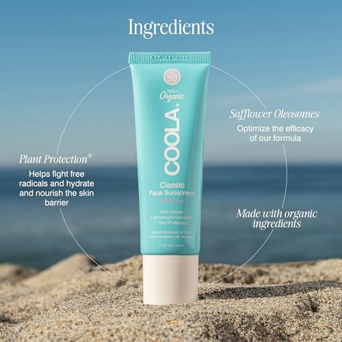 COOLA sunscreen application on skin under makeup for a smooth base.