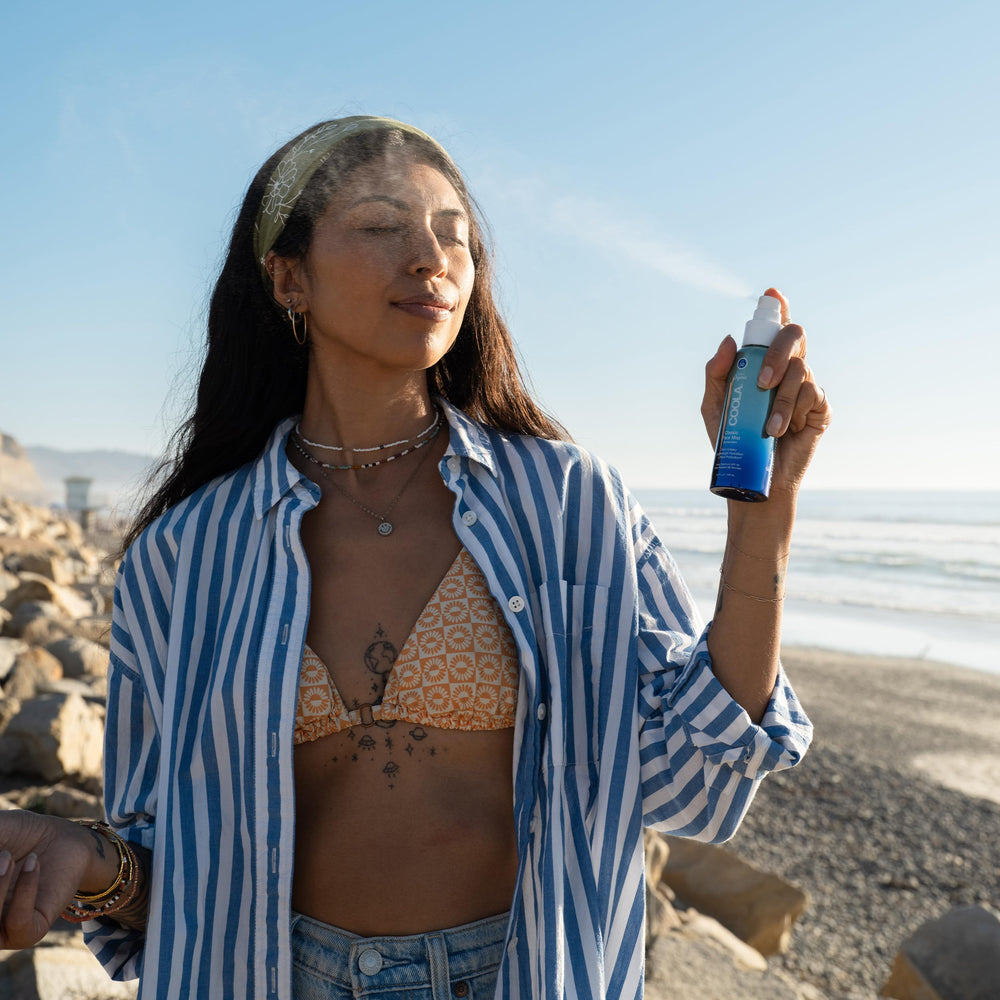 COOLA refreshing coconut and aloe water hydrates while you protect your skin.