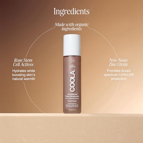 COOLA Rosilliance BB Cream Rose Stem Cells highlight antioxidant hydration for a healthy glow.