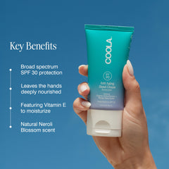 COOLA SPF 30 indicator on tube highlights sun protection and dermatologist-tested formula.