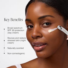 COOLA Vitamin C day cream provides brightening protection with SPF 30 for daytime use.