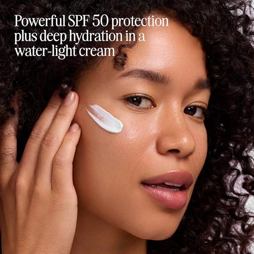 COOLA Water Cream texture close-up showcasing dewy hydration and smooth feel.