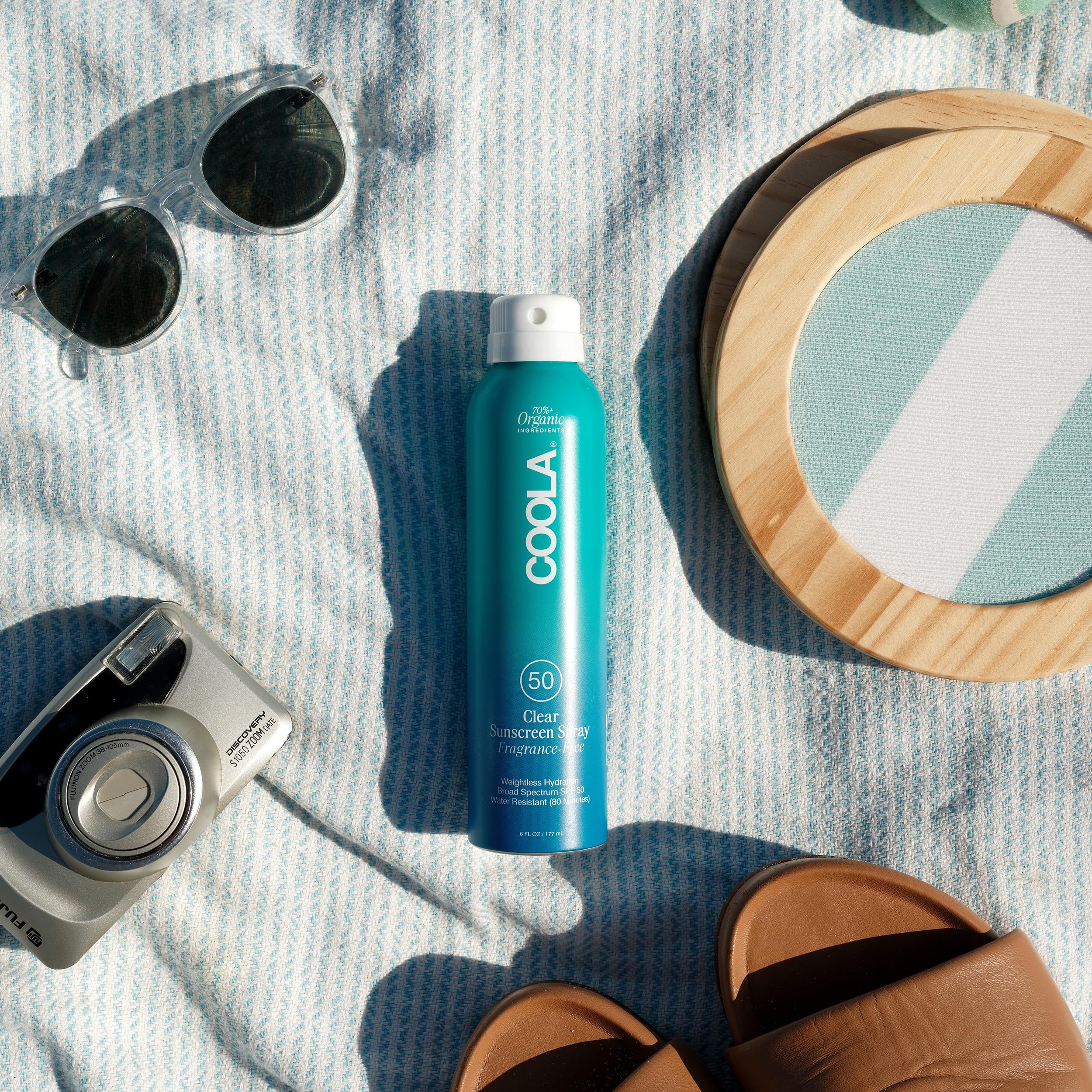 COOLA SPF 50 spray with 80-minute water resistance for outdoor days