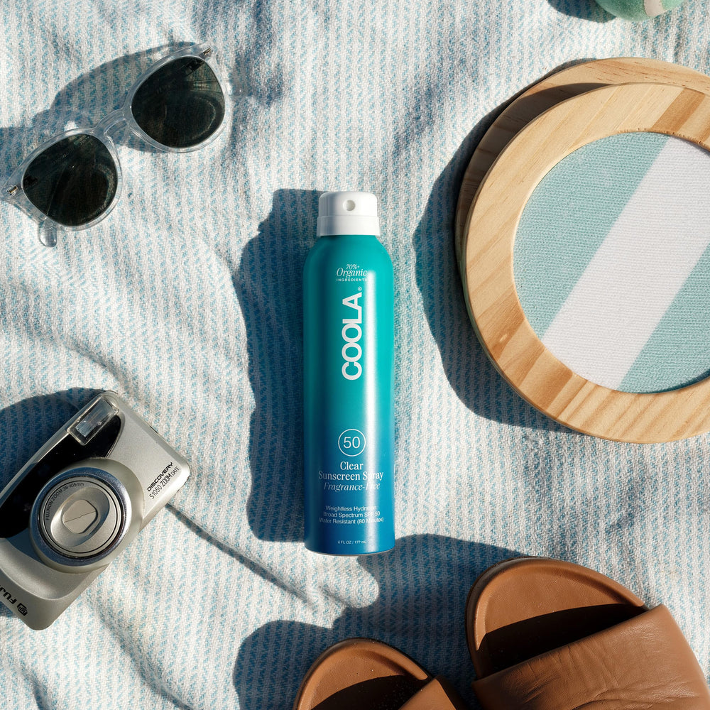 COOLA SPF 50 spray with 80-minute water resistance for outdoor days