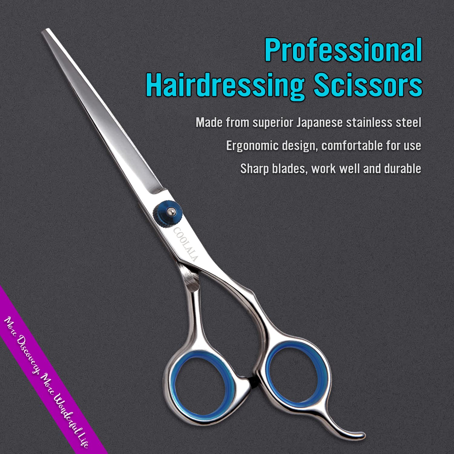 COOLALA professional hair shears with durable blades