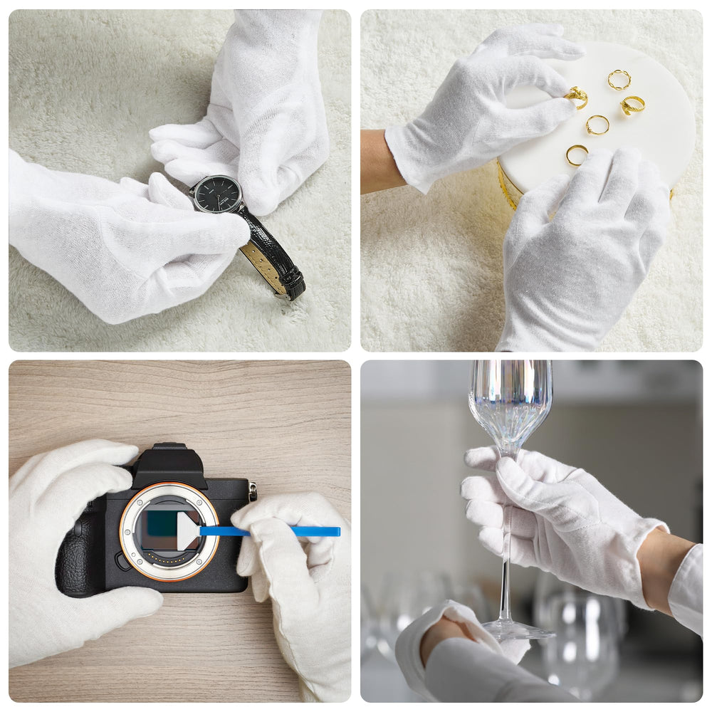 Guantes COOLJOB de algodón lavables con bolsa de lavado incluida.