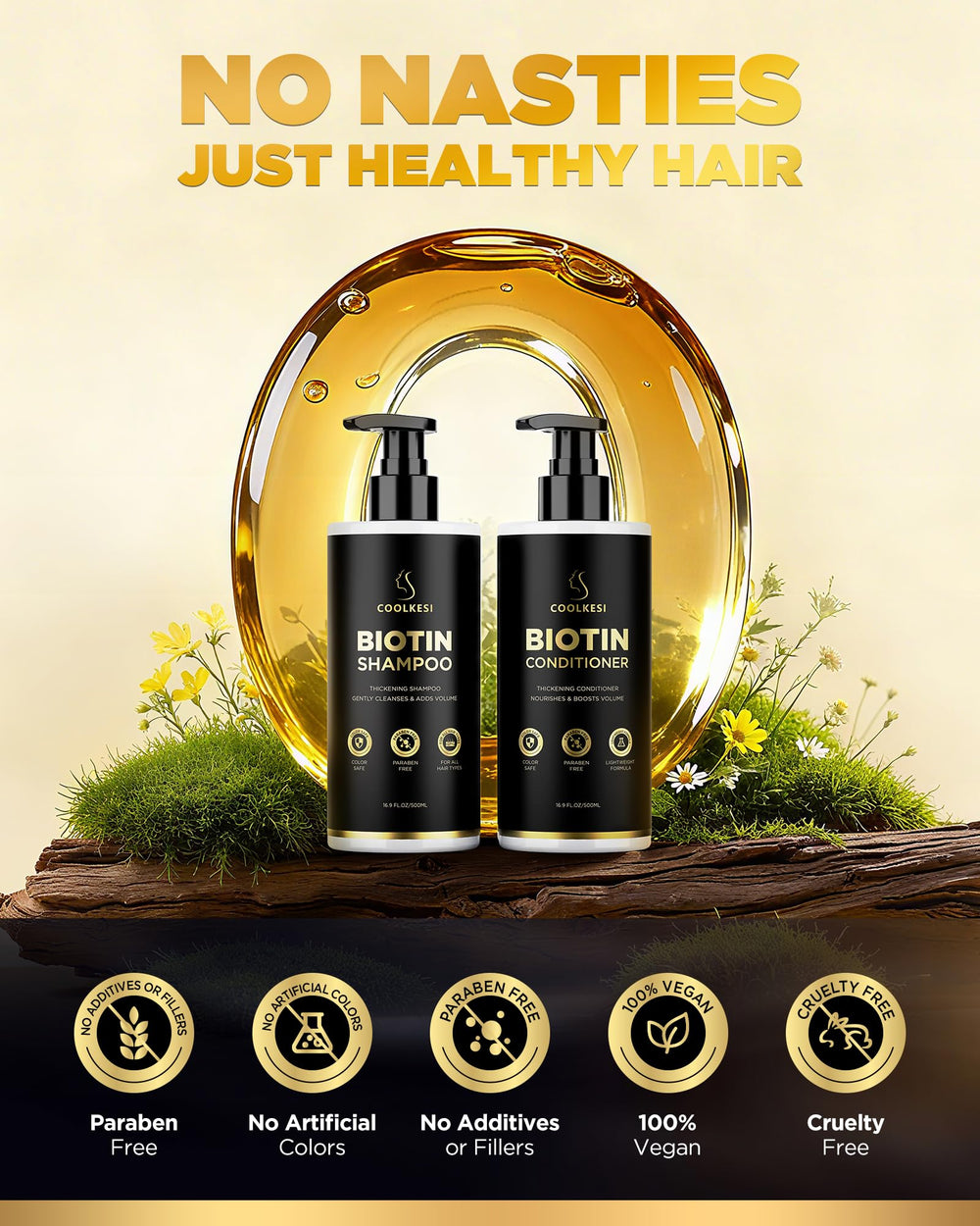 COOLKESI duo bottles on display for convenient two-step routine.