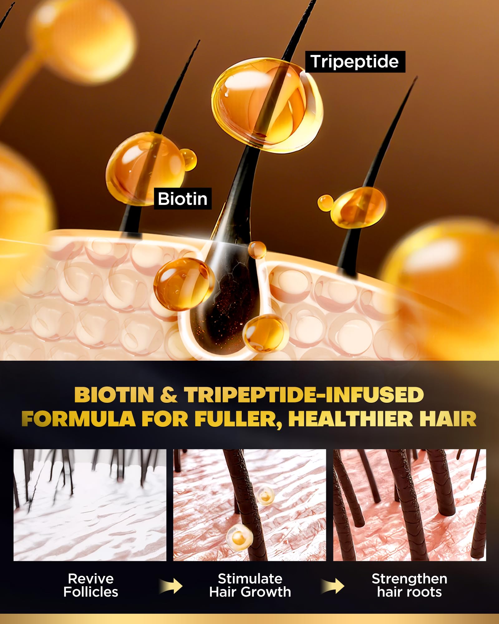 COOLKESI Tripeptide Biotin Conditioner bottle showing nourishing shine.