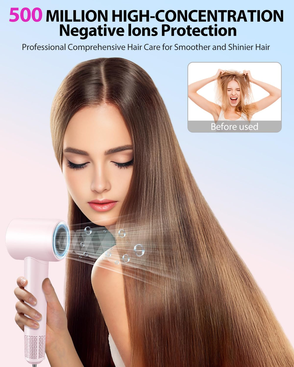 Coolpub magnetic concentrator nozzle delivers focused airflow for precise styling.