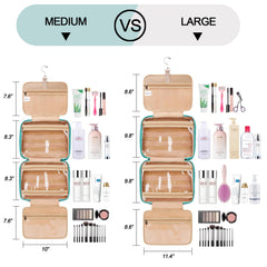 COOSKY main toiletry compartments hold full-sized items securely while traveling.