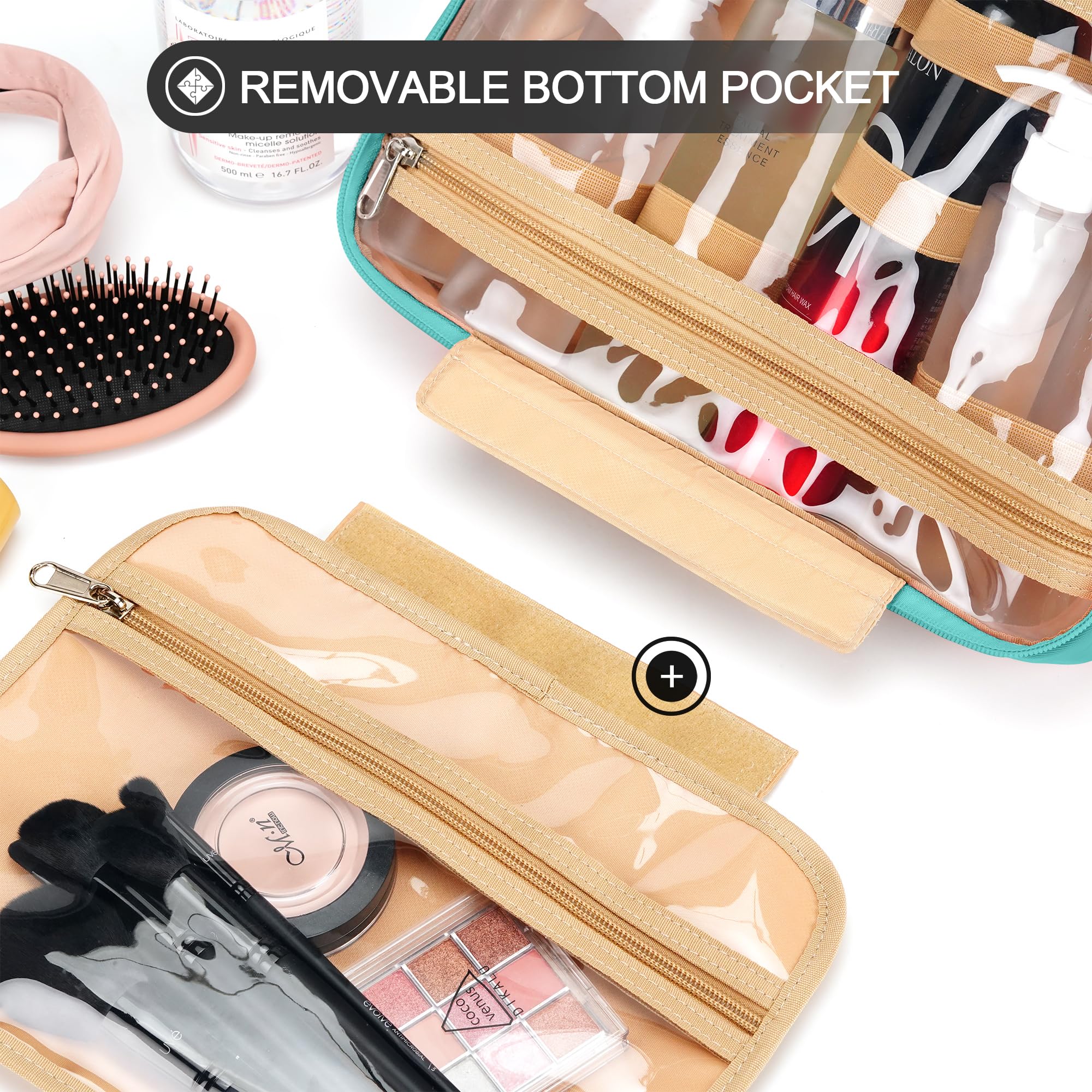 COOSKY transparent pockets inside allow quick visibility of contents.