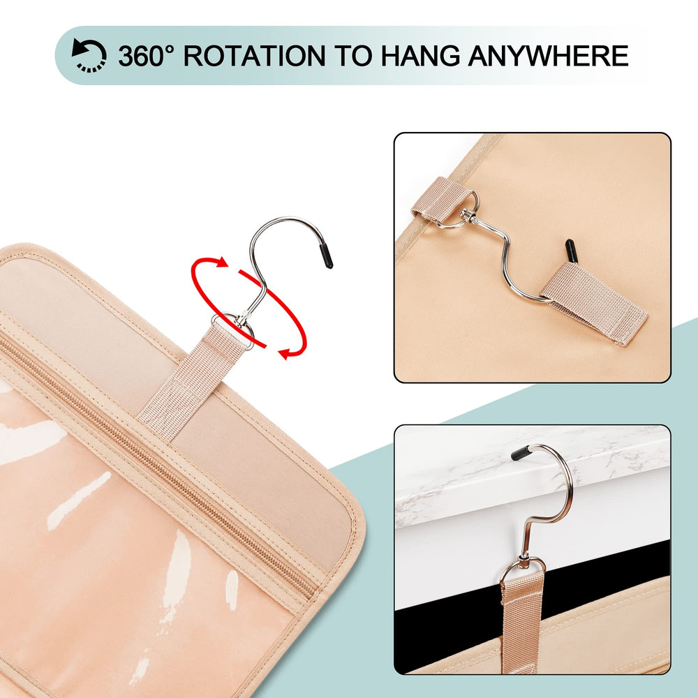 COOSKY waterproof cosmetic bag protects contents from leaks during travel.