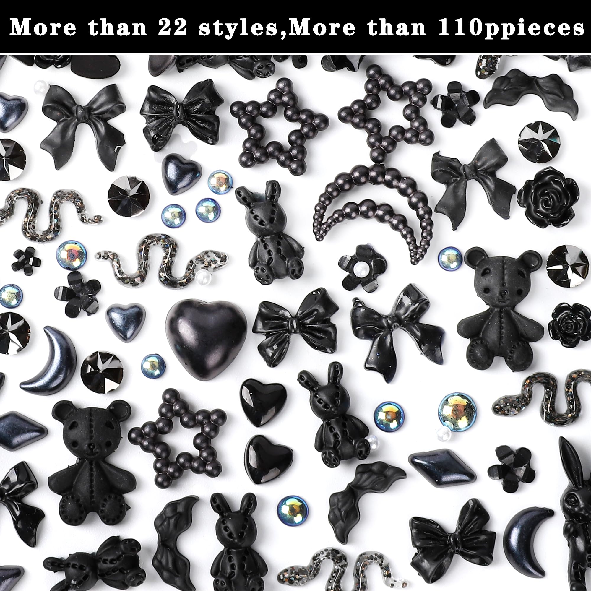 COOSLIM butterfly 3D nail charm enhances shimmering nail art with graceful wings.