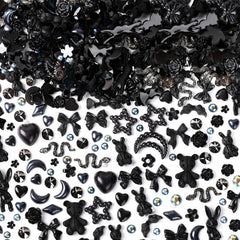 COOSLIM camellia rose 3D nail charm adds delicate floral detail to acrylic nails.