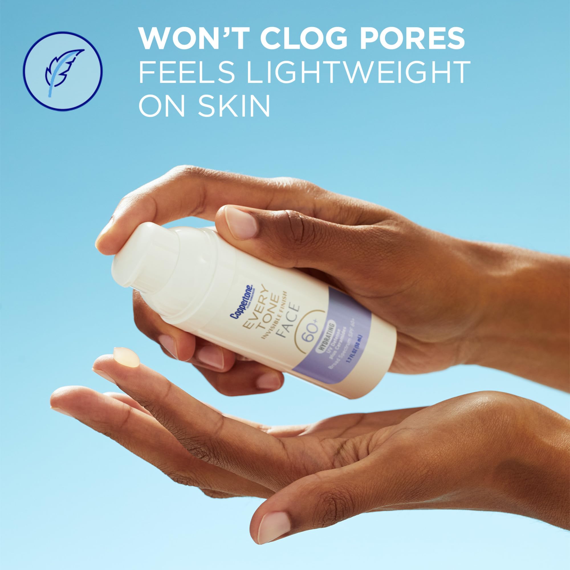 Coppertone Every Tone ceramides-hydration emphasizes soft, moisturized skin
