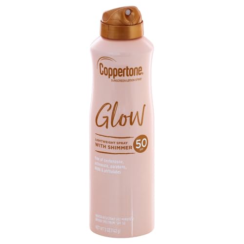 Coppertone Glow aplicación-facil-spf50: rocía uniformemente para protección diaria.