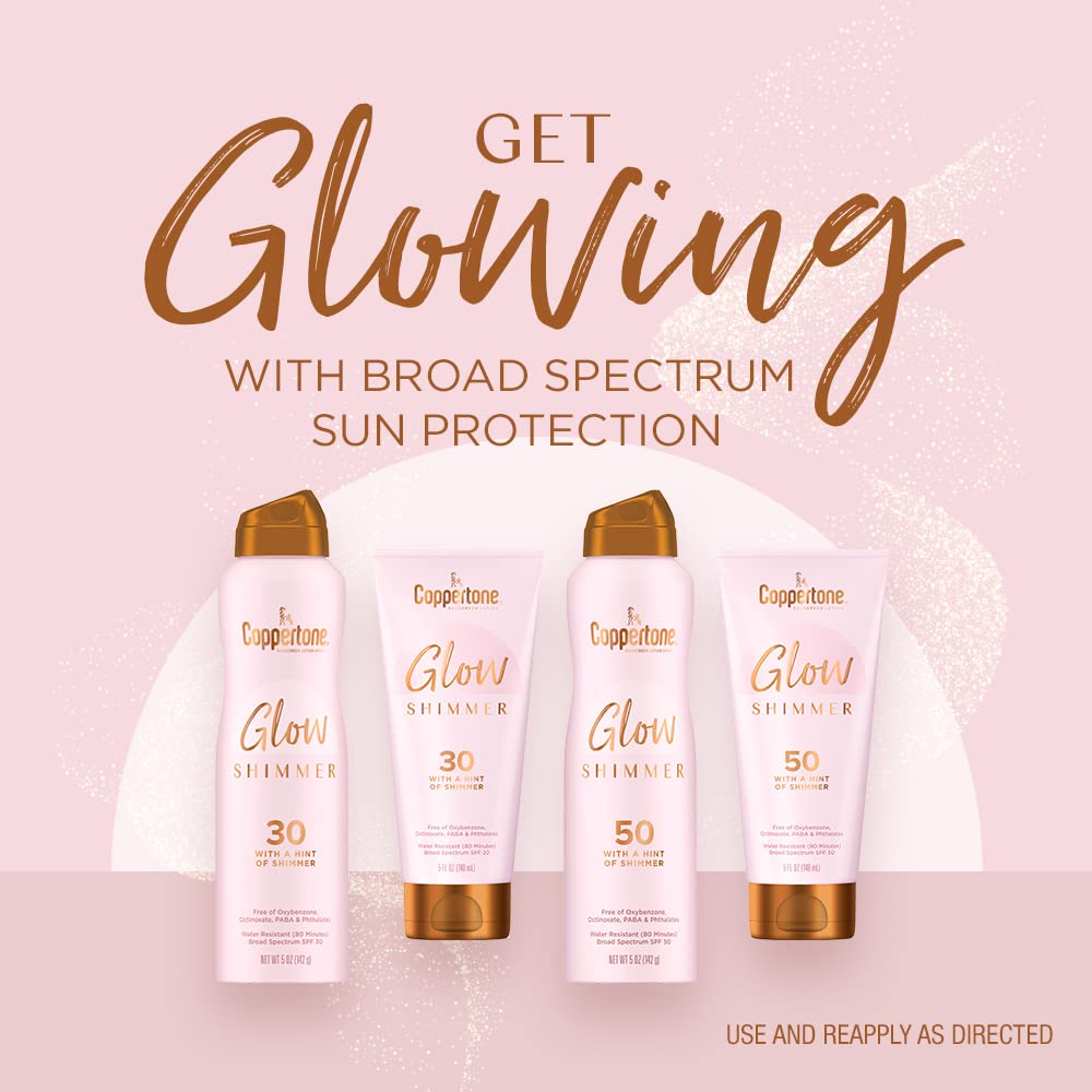 Coppertone Glow libre-de-parabenos para piel sensible.