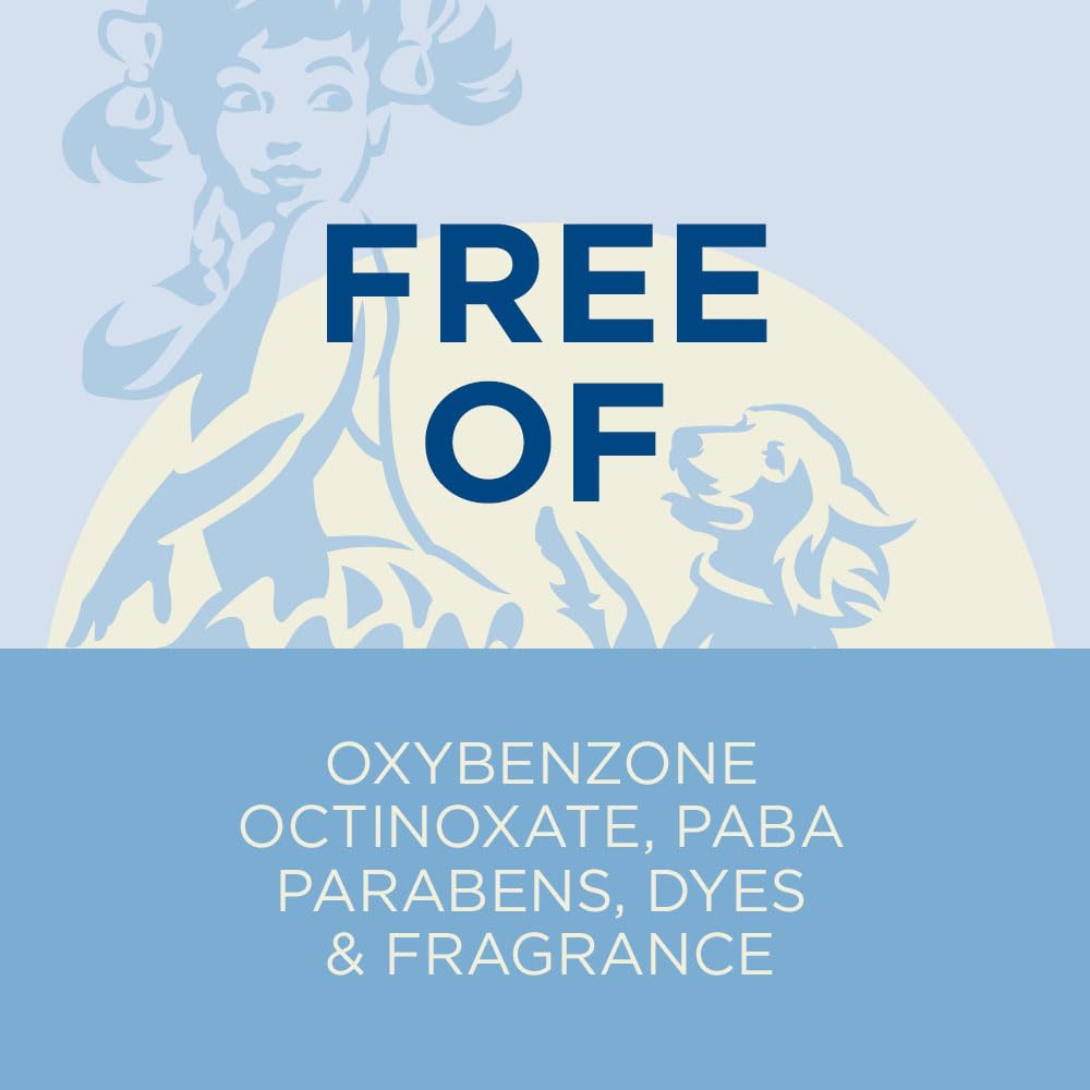 Coppertone Pure and Simple fragrance-free hypoallergenic sunscreen on a shelf for daily use.