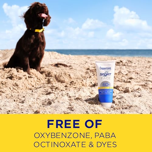 Coppertone Sport Face Sunscreen SPF 60+ fragrance-free formula for sensitive skin