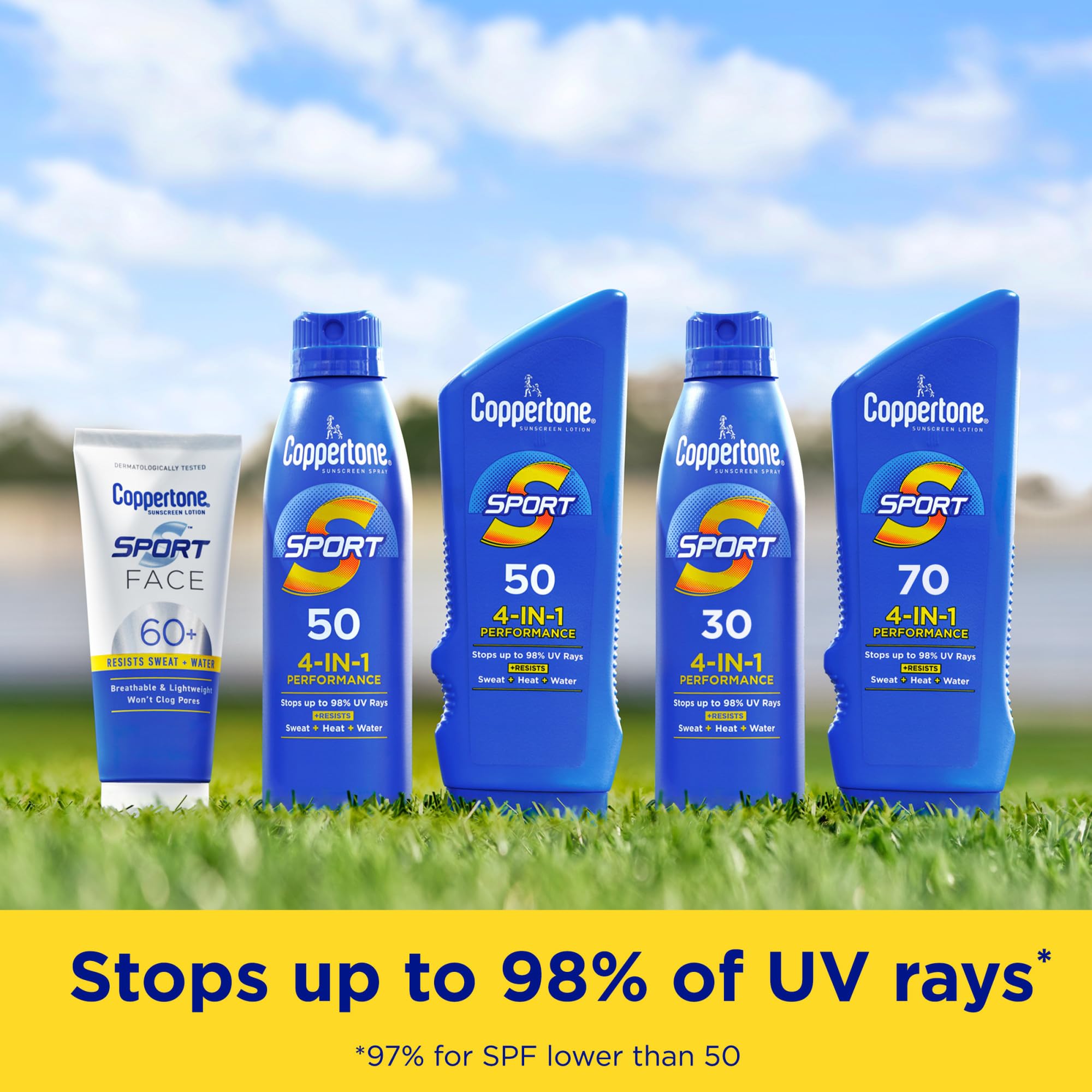 Coppertone Sport SPF 30: aplicación en el brazo para protección rápida