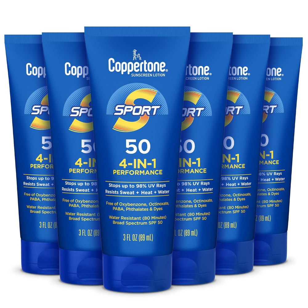 Coppertone Sport SPF 50 bottle ready for outdoor protection.