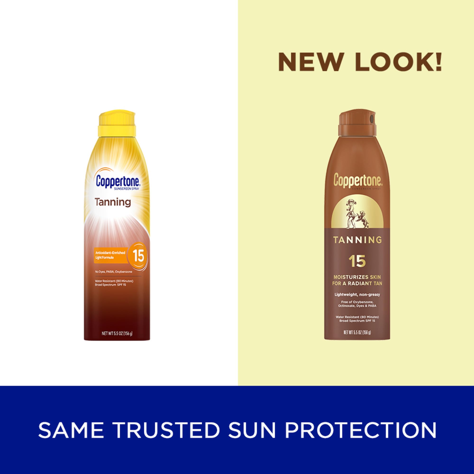 Coppertone sunscreen spray application mist delivers quick, light coverage.