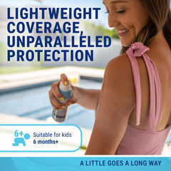Coral Isles fragrance-free sunscreen spray highlighted for sensitive skin.