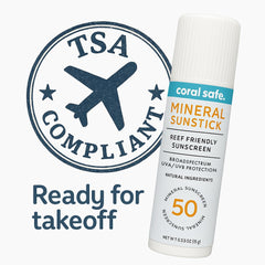 Barrita facial Coral Safe SPF50, aplicación suave y sin esfuerzo.