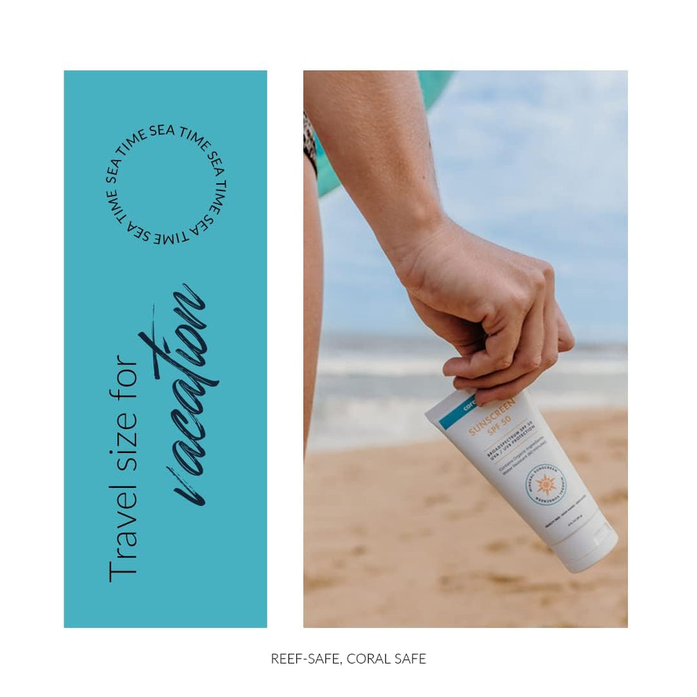 Coral Safe reef-safe SPF 50 sunscreen suitable for reef-friendly vacations