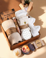 Coralogo Natural Spa Gift Set with bath bombs for at-home relaxation and pampering.