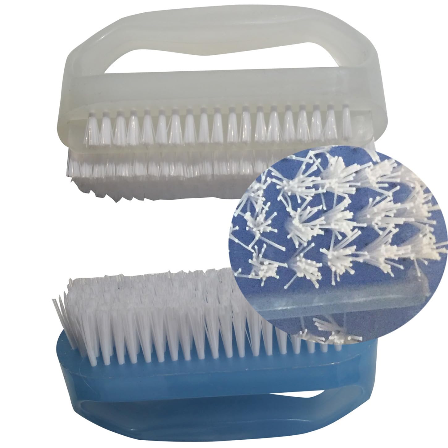 Coralpearl nail brush ergonomic handle close-up for comfortable manicure sessions.