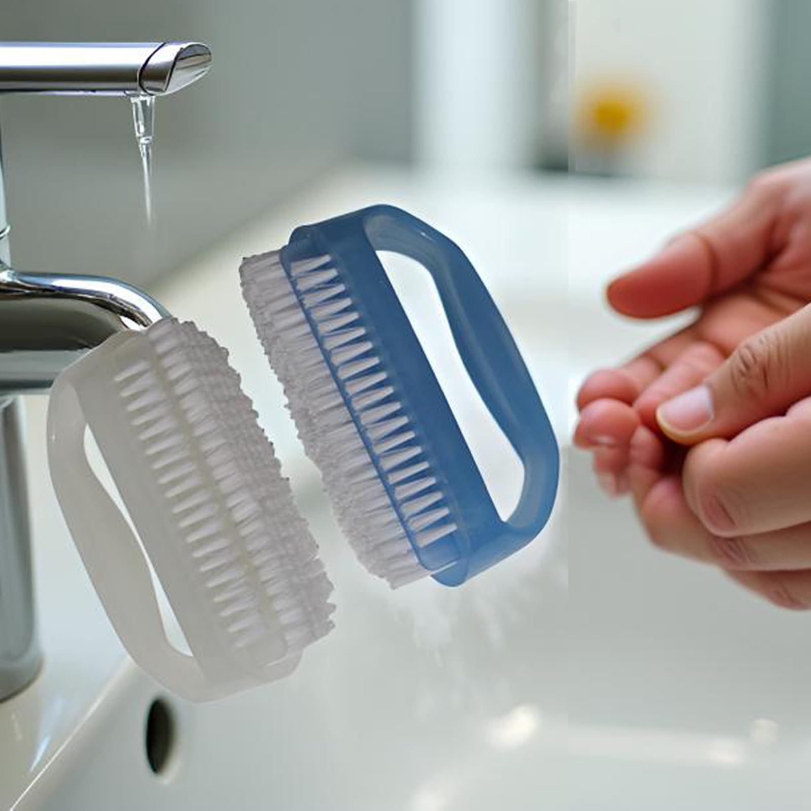Coralpearl nail brush soft nylon bristles for safe everyday cleansing.