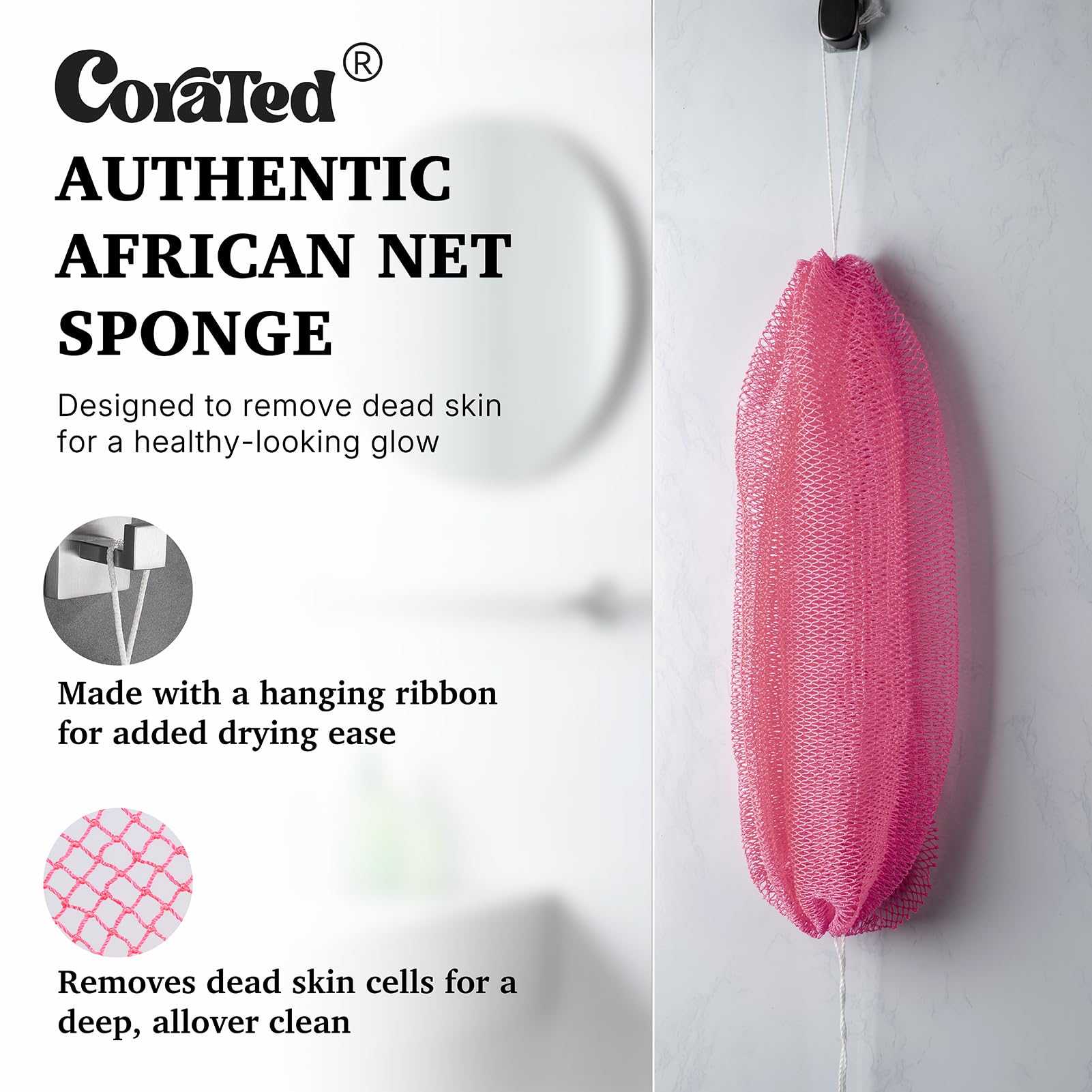 CORATED esponja con diseño elástico de 45 pulgadas para zonas difíciles