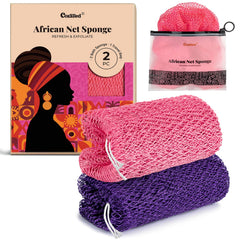 CORATED esponja de red africana para ducha exfoliante suave y eficaz