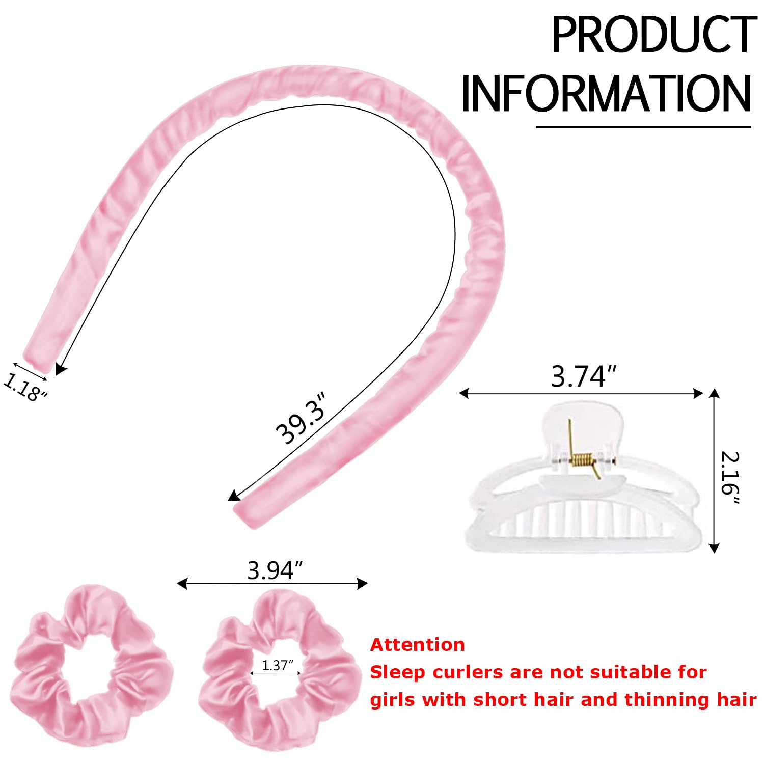 CORATED heatless rollers with smooth surface to prevent hair snag.