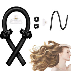 CORATED No Heat Curlers with satin exterior serve as a comfortable overnight headband for secure curls.