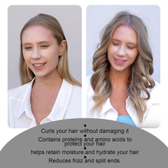 CORATED no-heat curlers for overnight styling on damp hair.
