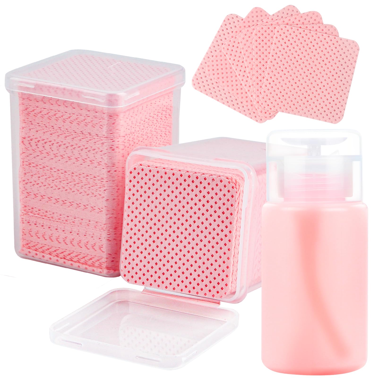 Corconess lint-free nail wipes in dispenser for professional, mess-free polish removal