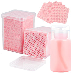 Corconess lint-free nail wipes in dispenser for professional, mess-free polish removal