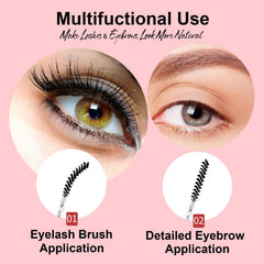 Corconess micro eyebrow brush for shaping brows with clean, defined lines.